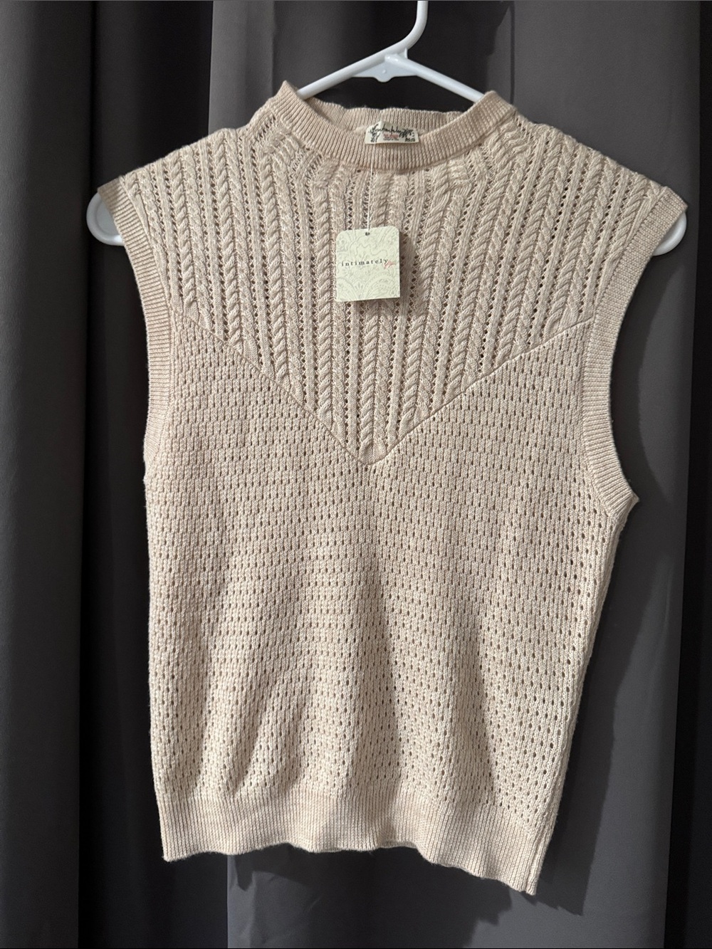 NWT Sleeveless Knit Vest in Cream by Intimately Free